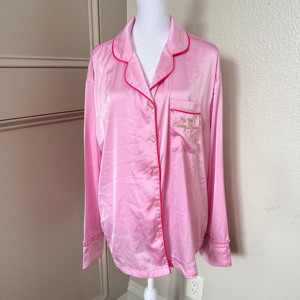 Taylor Swift Official Lover Pajama Top You Need To Calm Down Pink Size M